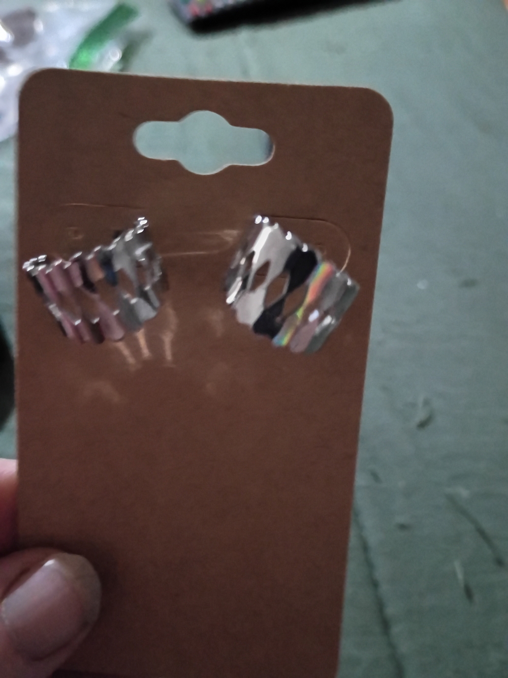 Silver Textured Hoop Earrings for Women